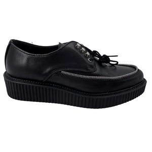 Diesel Black Platform Loafers